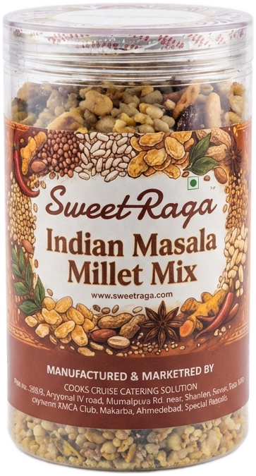 Sweetraga Indian Masala Millet Mix - Healthy Namkeen Snack